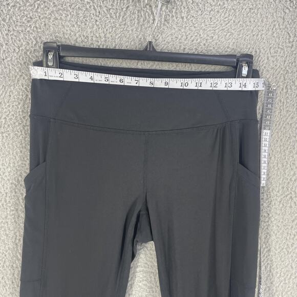 Prana Pants Womens Large Black High Rise Leggings Stretch Yoga Athletic Pockets - Picture 5 of 10